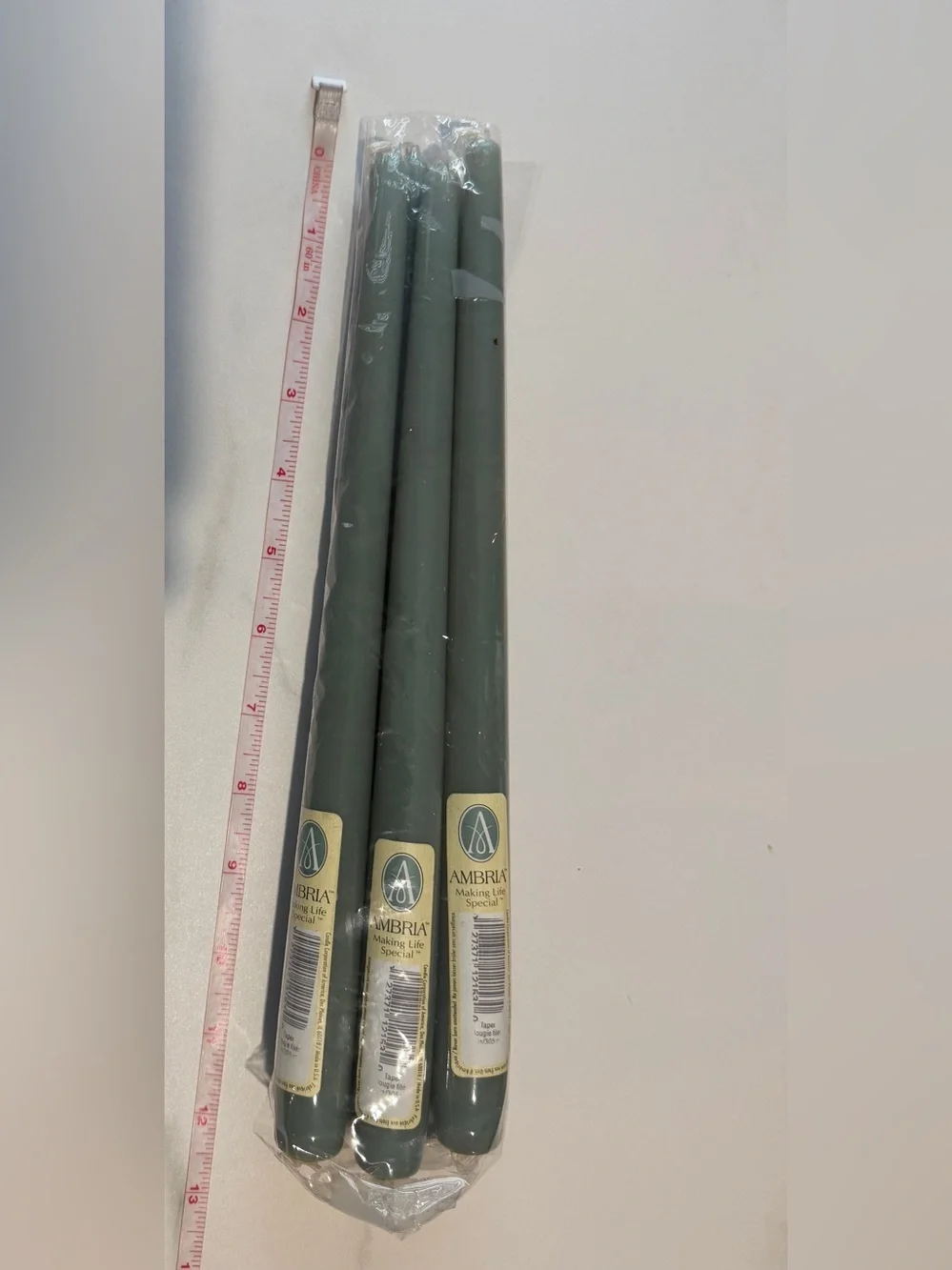 Sage Green Taper Candles - Set of 5